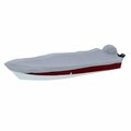 Carver Vhull Fishing Boat Cover with Side Console O-B 16 & Side Console - Slate Gray CRV72216F-10